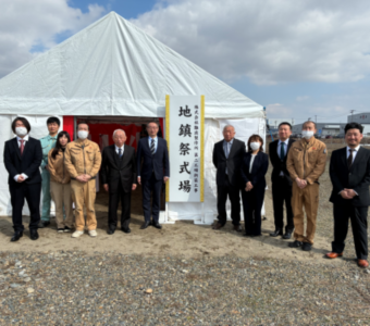 長岡市の工場建設予定地にて地鎮祭